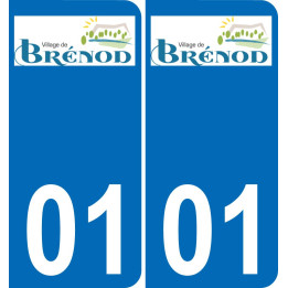 01 Brénod logo autocollant plaque immatriculation auto ville sticker