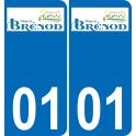 01 Brénod logo sticker plate registration city