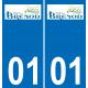 01 Brénod logo adesivo piastra di registrazione city