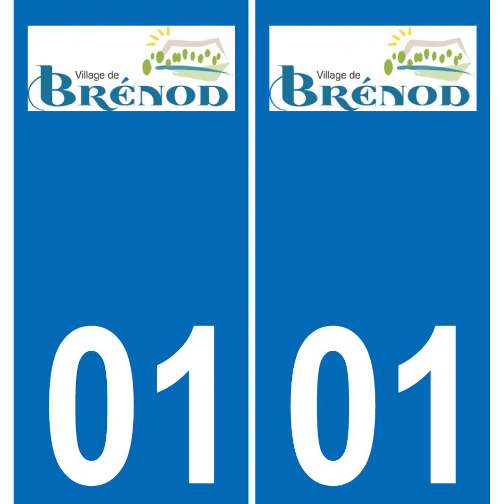 01 Brénod logo sticker plate registration city