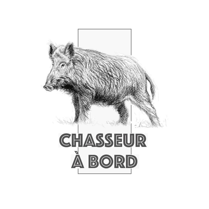 Autocollant chasseur à Bord sticker