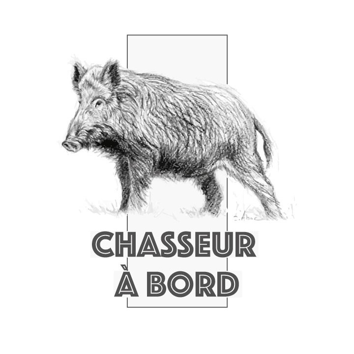Autocollant chasseur à Bord sticker