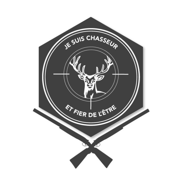 Autocollant chasseur et fiersticker