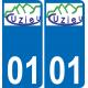 01 Cuzieu logo adesivo piastra di registrazione city