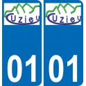 01 Cuzieu logo sticker plate registration city