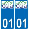01 Cuzieu logo adesivo piastra di registrazione city