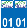 01 Cuzieu-logo aufkleber plakette ez stadt