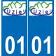 64 Pau logo autocollant plaque immatriculation auto ville sticker