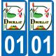 01 Druillat-logo aufkleber plakette ez stadt