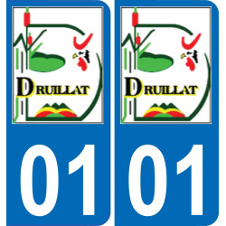 01 Druillat-logo aufkleber plakette ez stadt