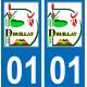 64 Pau logo autocollant plaque immatriculation auto ville sticker