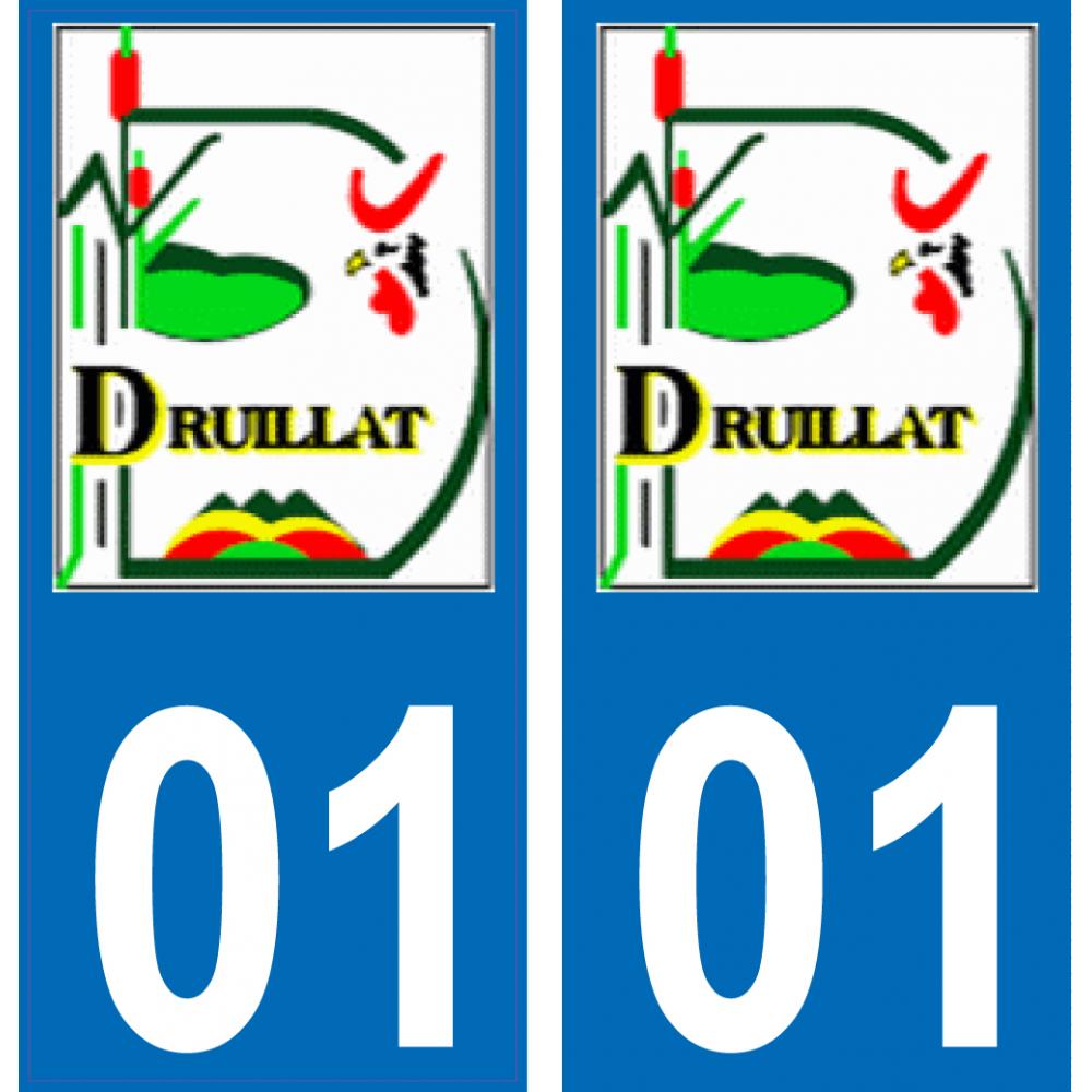 01 Druillat-logo aufkleber plakette ez stadt