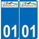 01 Échallon logotipo de la etiqueta engomada de la placa de registro de la ciudad