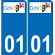 01 Gex logo adesivo piastra di registrazione city