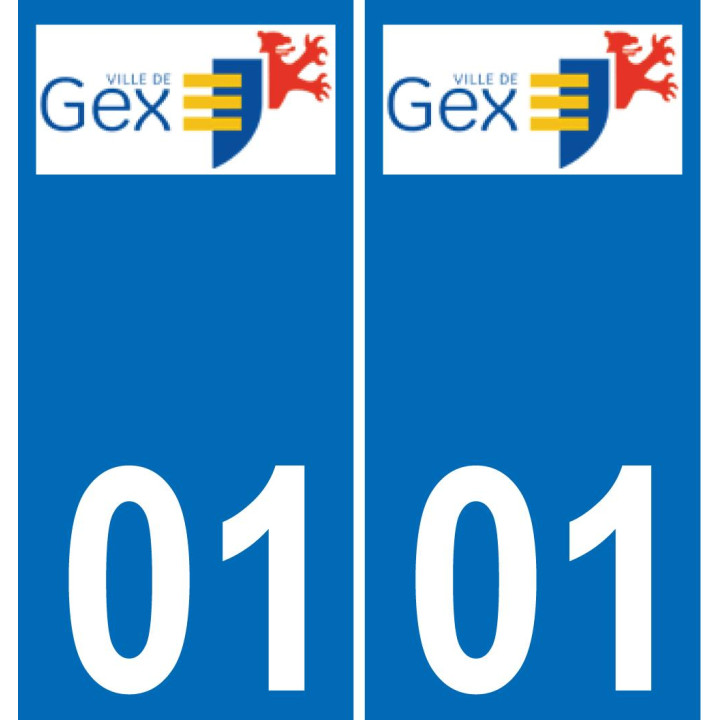 01 Gex logotipo de la etiqueta engomada de la placa de registro de la ciudad