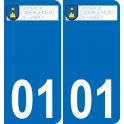 01 L'Abergement-de-Varey logo adesivo piastra di registrazione city