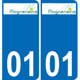 01 Mogneneins logotipo de la etiqueta engomada de la placa de registro de la ciudad