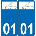 01 Montceaux logo autocollant plaque immatriculation auto ville sticker