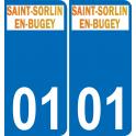 01 Saint-Sorlin-en-Bugey logo adesivo piastra di registrazione city