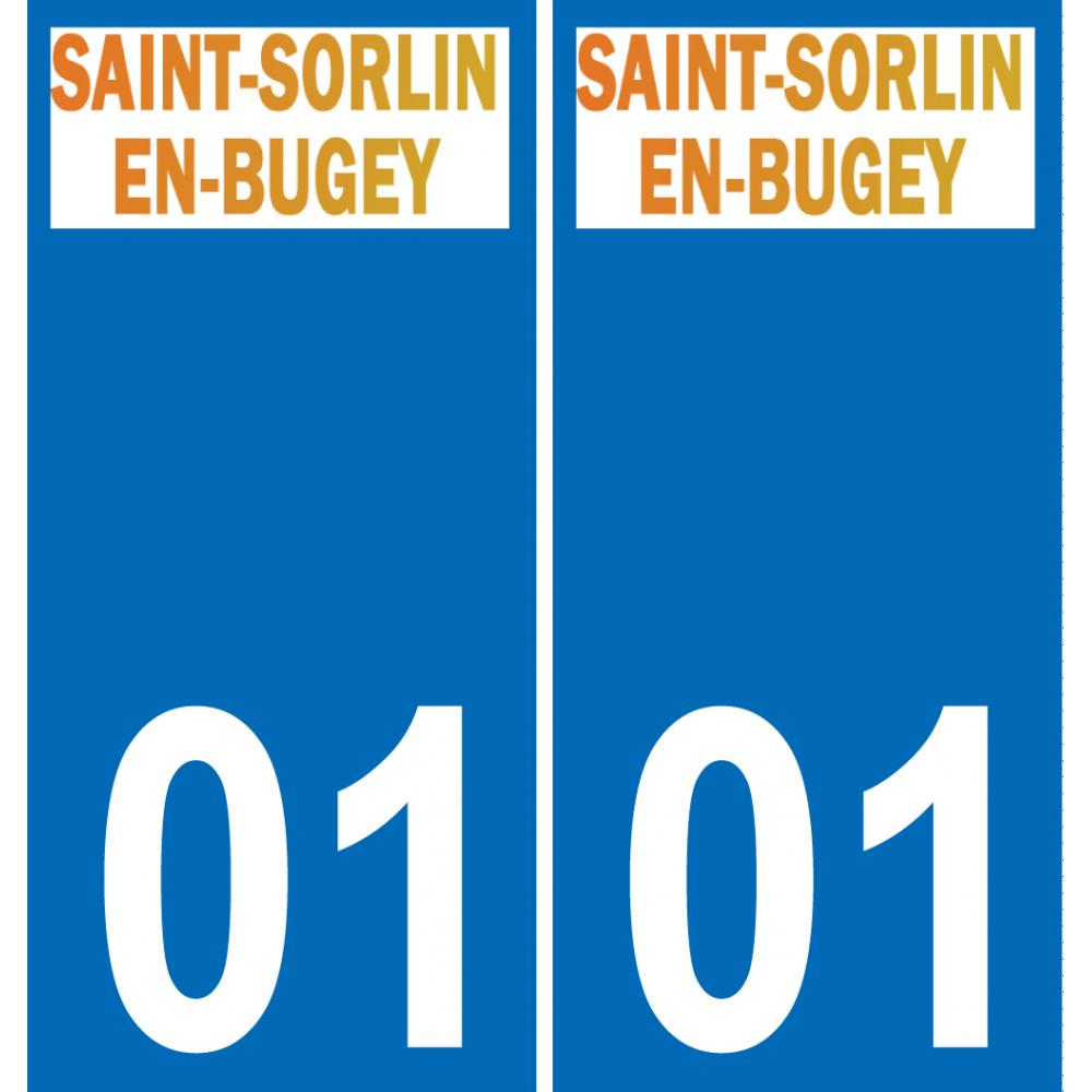 01 Saint-Sorlin-en-Bugey logo autocollant plaque immatriculation auto ville sticker