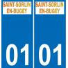 01 Saint-Sorlin-en-Bugey logo autocollant plaque immatriculation auto ville sticker