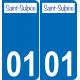 01 Saint-Sulpice logo sticker plate registration city