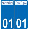 01 Saint-Sulpice logo autocollant plaque immatriculation auto ville sticker