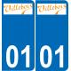 01 Villebois logo sticker plate registration city