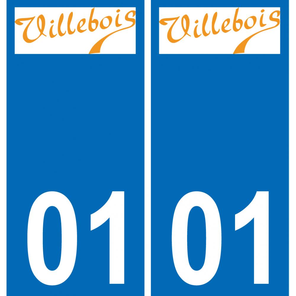 01 Villebois logotipo de la etiqueta engomada de la placa de registro de la ciudad