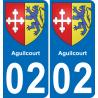 02 Aguilcourt-aufkleber plakette ez stadt