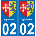02 Aguilcourt-aufkleber plakette ez stadt