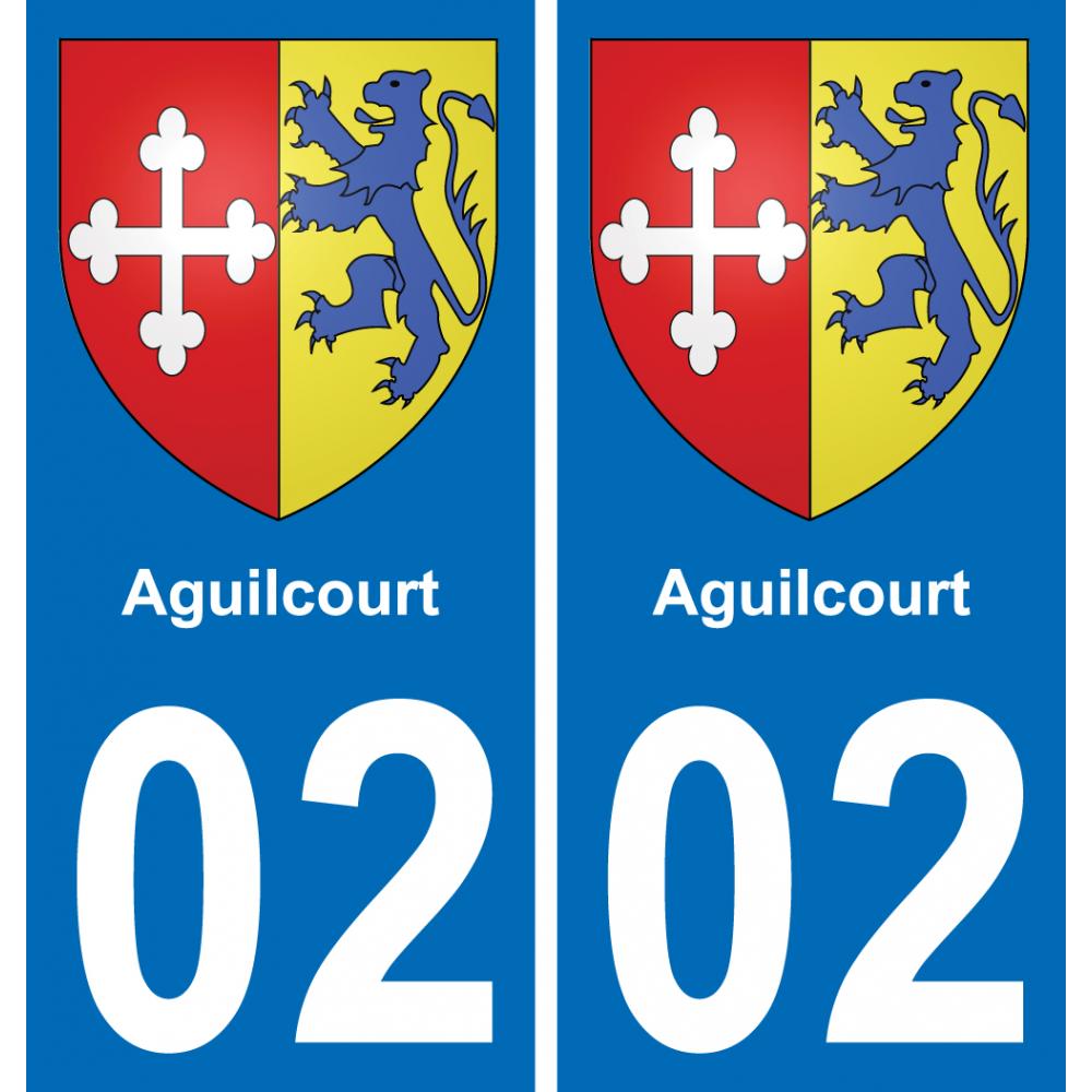 02 Aguilcourt-aufkleber plakette ez stadt