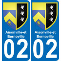 02 Aisonville-et-Bernoville-aufkleber plakette ez stadt