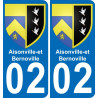 02 Aisonville-et-Bernoville-aufkleber plakette ez stadt