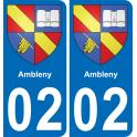 02 Ambleny sticker plate registration city