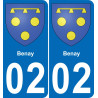 64 Pau autocollant sticker plaque immatriculation auto ville