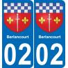 02 Berlancourt placa etiqueta de registro de la ciudad