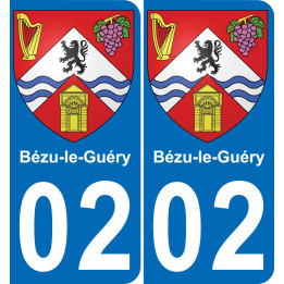 02 Bézu-le-Guéry sticker plate registration city