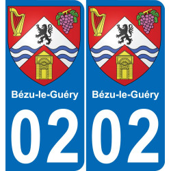 02 Bézu-le-Guéry sticker plate registration city