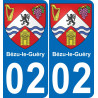 02 Bézu-le-Guéry sticker plate registration city