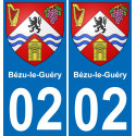 02 Bézu-le-Guéry-aufkleber plakette ez stadt
