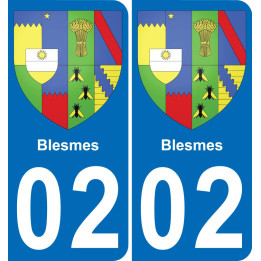 02 Blesmes sticker plate registration city