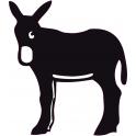 Ane burro color catalan sticker plate