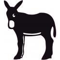 Ane burro couleur catalan autocollant plaque
