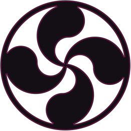 Autocollant croix Basque lauburu sticker