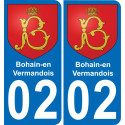 02 Bohain-en-Vermandois-aufkleber plakette ez stadt