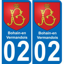 02 Bohain-en-Vermandois sticker plate registration city