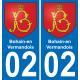 02 Bohain-en-Vermandois adesivo piastra di registrazione city
