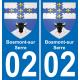 64 Pau autocollant sticker plaque immatriculation auto ville