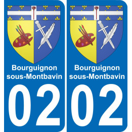 02 Bourguignon-sous-Montbavin sticker plate registration city